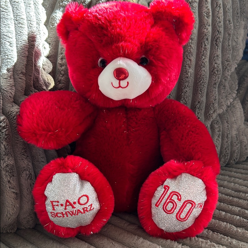FAO Schwarz "160 Years of Toys" Glitter Bear Plush Stuffed Animal “Sparkles”